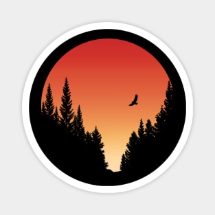 Sunset mountain hike Magnet